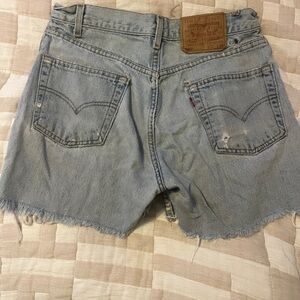 Levi's vintage Light Blue Denim Shorts 505 cut offs w31